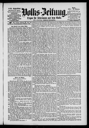 Volks-Zeitung on Jan 27, 1883