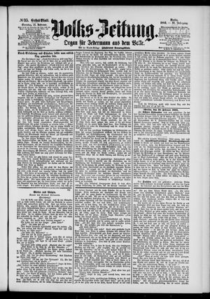 Volks-Zeitung vom 11.02.1883