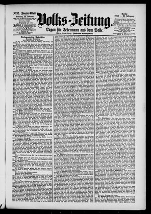 Volks-Zeitung vom 11.02.1883