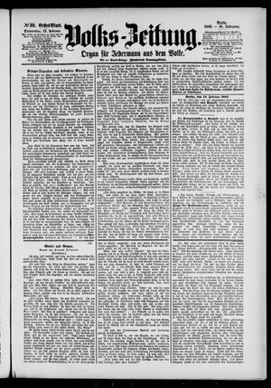 Volks-Zeitung vom 15.02.1883