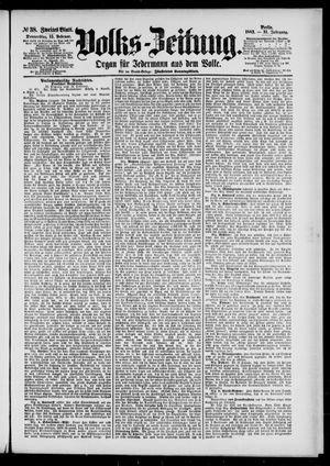 Volks-Zeitung vom 15.02.1883