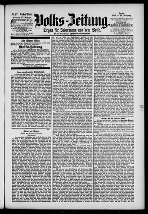 Volks-Zeitung vom 25.02.1883