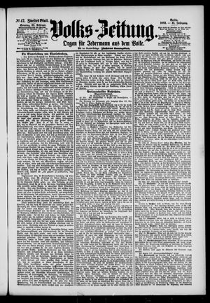 Volks-Zeitung vom 25.02.1883
