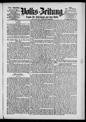 Volks-Zeitung vom 14.03.1883