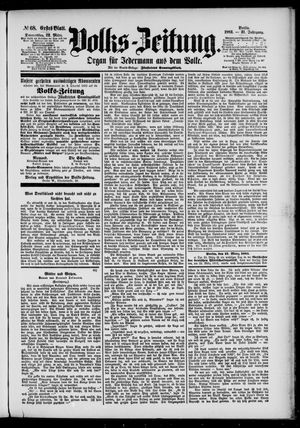 Volks-Zeitung vom 22.03.1883