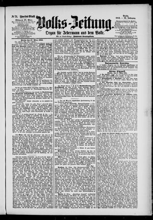 Volks-Zeitung vom 28.03.1883