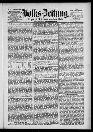 Volks-Zeitung vom 31.03.1883