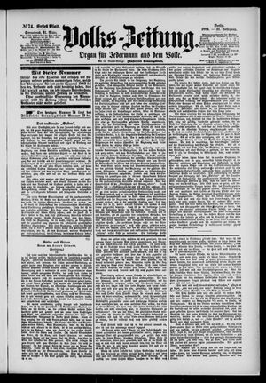 Volks-Zeitung vom 31.03.1883