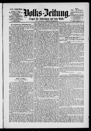 Volks-Zeitung vom 01.04.1883
