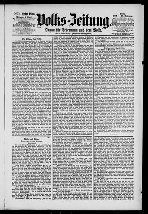 Volks-Zeitung vom 04.04.1883