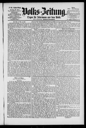 Volks-Zeitung on Apr 24, 1883
