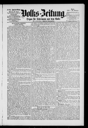 Volks-Zeitung vom 25.04.1883
