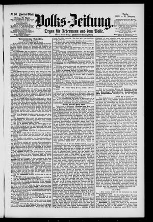 Volks-Zeitung vom 27.04.1883