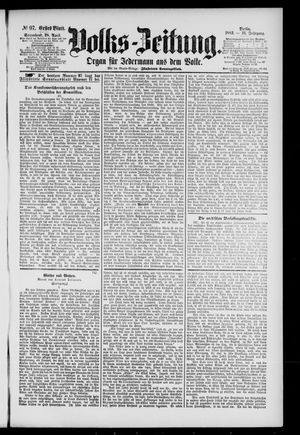 Volks-Zeitung vom 28.04.1883