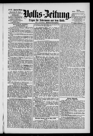 Volks-Zeitung vom 28.04.1883