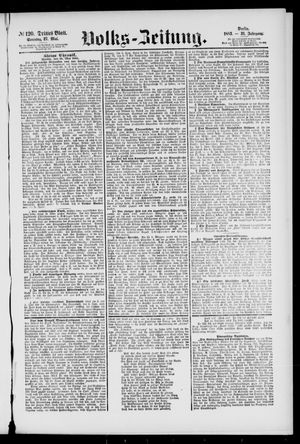 Volks-Zeitung vom 27.05.1883