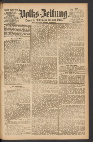 Volks-Zeitung vom 15.07.1883