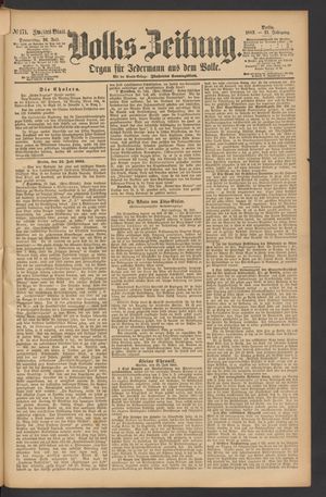 Volks-Zeitung vom 26.07.1883