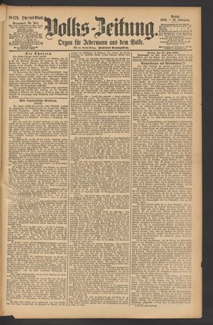 Volks-Zeitung vom 28.07.1883