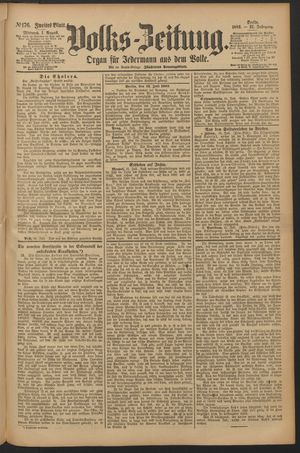 Volks-Zeitung vom 01.08.1883