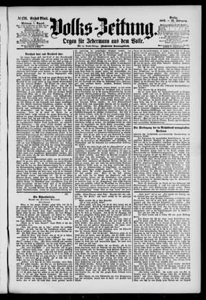 Volks-Zeitung vom 01.08.1883