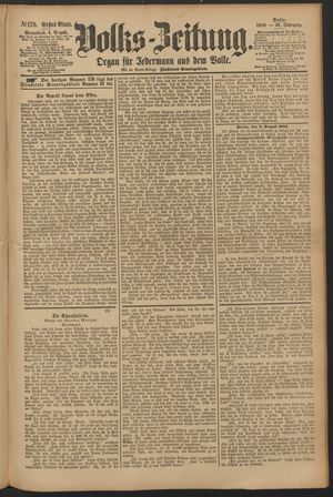 Volks-Zeitung vom 04.08.1883