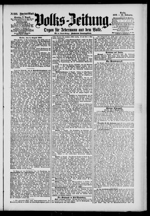 Volks-Zeitung vom 05.08.1883