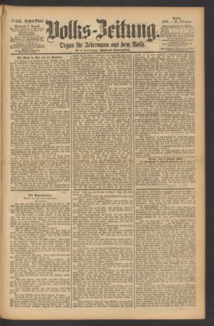 Volks-Zeitung vom 08.08.1883