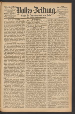 Volks-Zeitung vom 08.08.1883