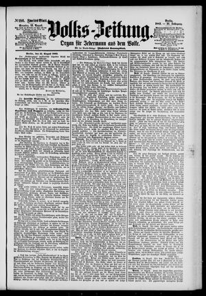 Volks-Zeitung vom 12.08.1883