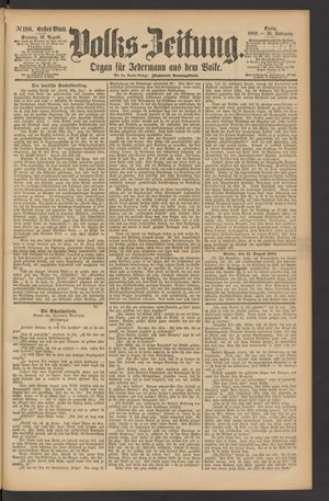 Volks-Zeitung vom 12.08.1883