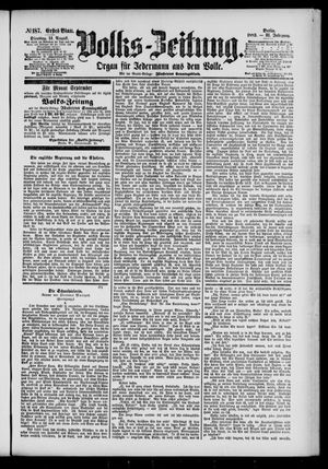 Volks-Zeitung vom 14.08.1883