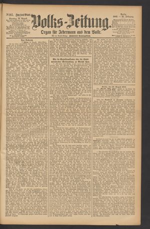 Volks-Zeitung vom 14.08.1883