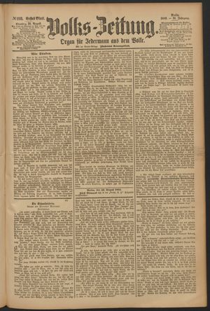 Volks-Zeitung vom 21.08.1883