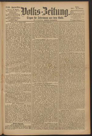 Volks-Zeitung vom 21.08.1883