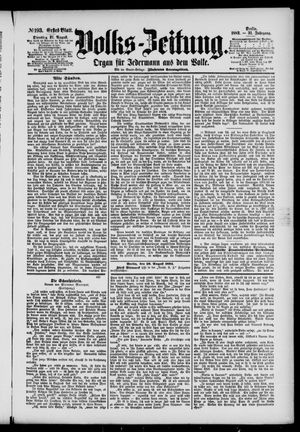 Volks-Zeitung vom 21.08.1883