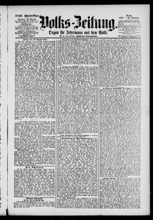 Volks-Zeitung vom 21.08.1883