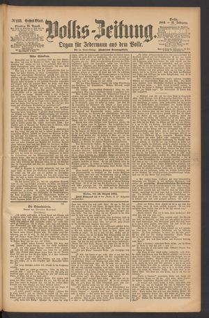 Volks-Zeitung vom 21.08.1883
