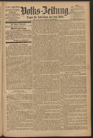 Volks-Zeitung vom 23.08.1883