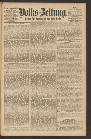 Volks-Zeitung vom 24.08.1883