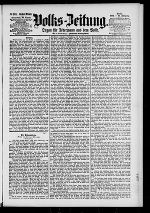 Volks-Zeitung vom 30.08.1883