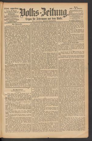 Volks-Zeitung vom 31.08.1883