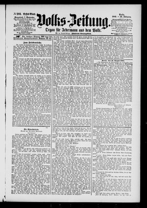 Volks-Zeitung vom 01.09.1883