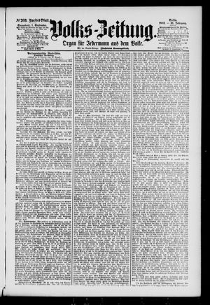 Volks-Zeitung vom 01.09.1883
