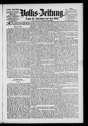 Volks-Zeitung vom 08.09.1883