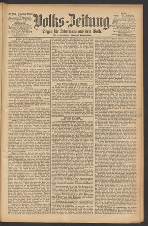 Volks-Zeitung vom 08.09.1883