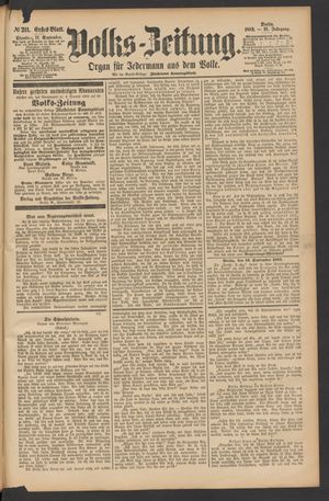 Volks-Zeitung vom 11.09.1883