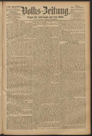 Volks-Zeitung vom 15.09.1883