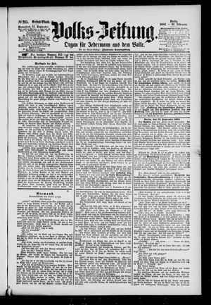 Volks-Zeitung vom 15.09.1883