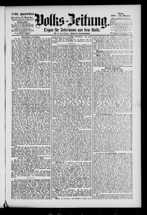 Volks-Zeitung vom 15.09.1883